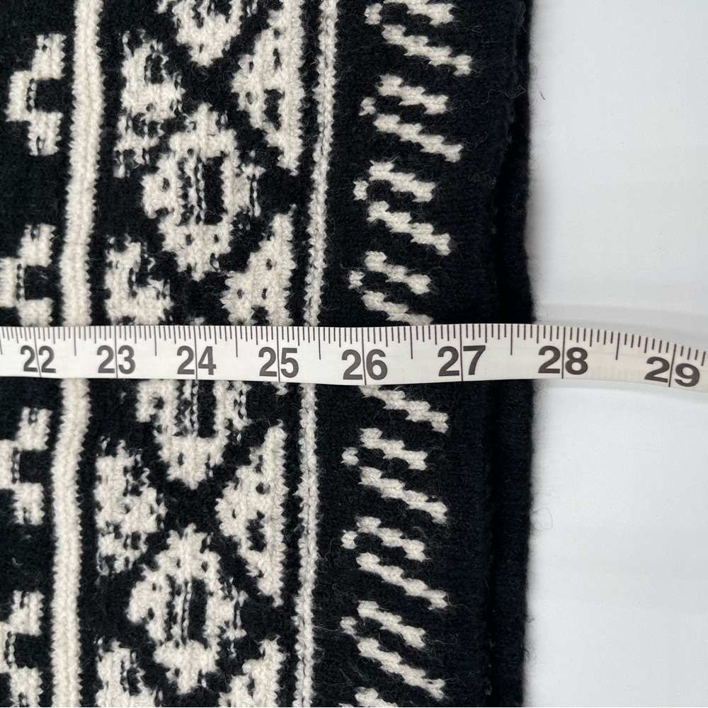J. Jill Ultra Soft & Cozy Black/Cream Jacquard Pullover Sweater Sz Large - Picture 12 of 14